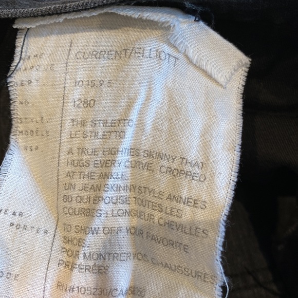 Current Elliott black ripped skinny jeans size 24 - Picture 5 of 6